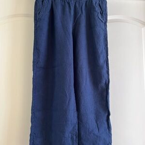 Navy Blue Linen Pants
